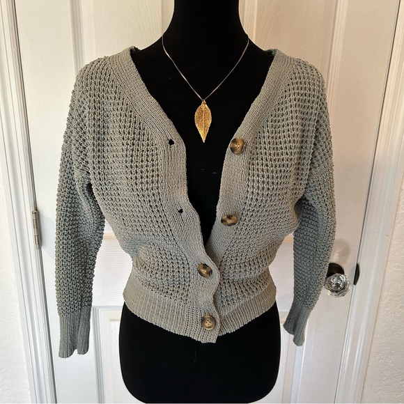 moon & madison Sweaters - Moon & Madison Cardigan | Light Green | Size XS